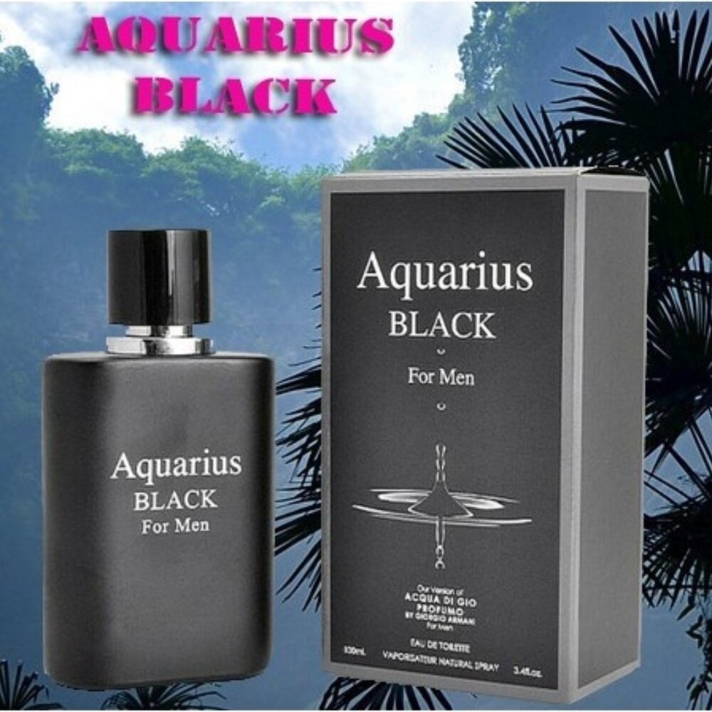 AQUARIUS BLACK For Men's  Mirage 3.4fl.oz EDT Cologne